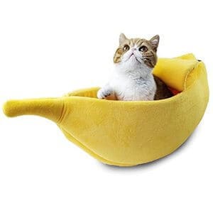 PET GROW Cute Banana Cat Bed House