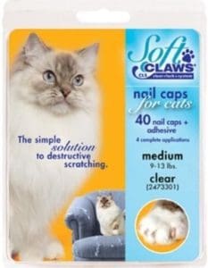 Soft Claws Medium Clear Nail Caps for Cats