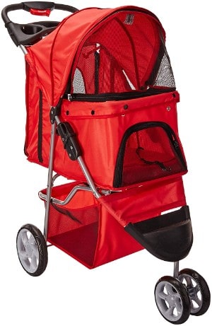 OxGord 3 Wheeler Pet Stroller for Dogs and Cats﻿