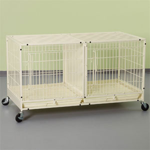 Modular Cage with Plastic Tray in Ivory