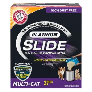 Arm & Hammer Platinum Slide Easy Clean-Up Clumping Multi-Cat Litter