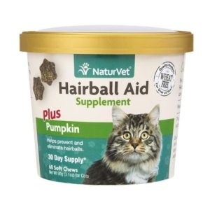 NaturVet Hairball Aid Plus Pumpkin Cat Hairball Treatment