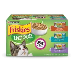 purina friskies indoor wet cat food variety pack