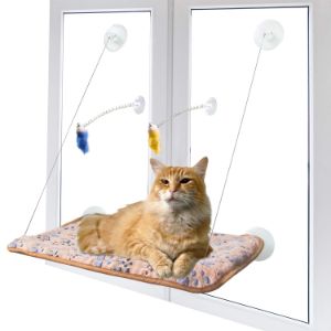 AWOOF Pet Cat Hammock Window Perch Set