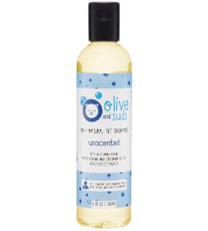 Olive & Suds Natural Unscented Essential Oils Pet Shampoo for Dogs & Cats