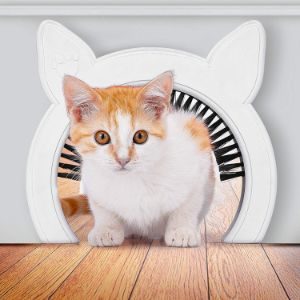 PAWSM Cat Door with Removable Brush