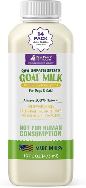 Raw Paws Frozen Raw & Powdered Goat Milk for Dogs & Cats
