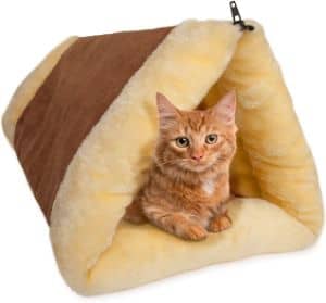 Paws & Pals Cat Bed 2-in-1 Fleece Tunnel-min